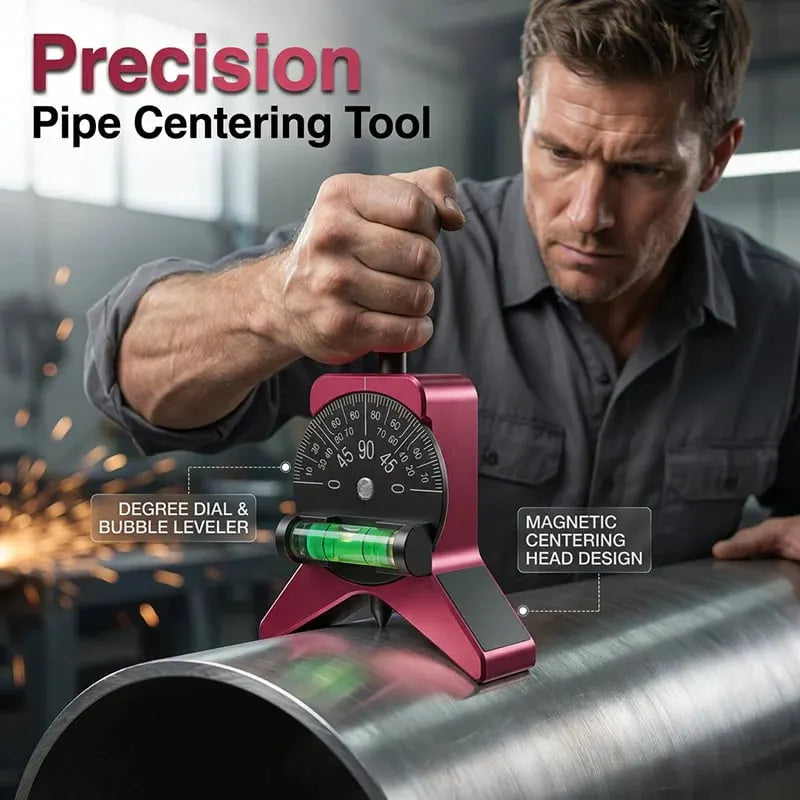 🔧 LIMITED-TIME! ✨ Magnetic Pipe Centering Tool – Y-Shaped, Hands-Free, Built-in Level 📏