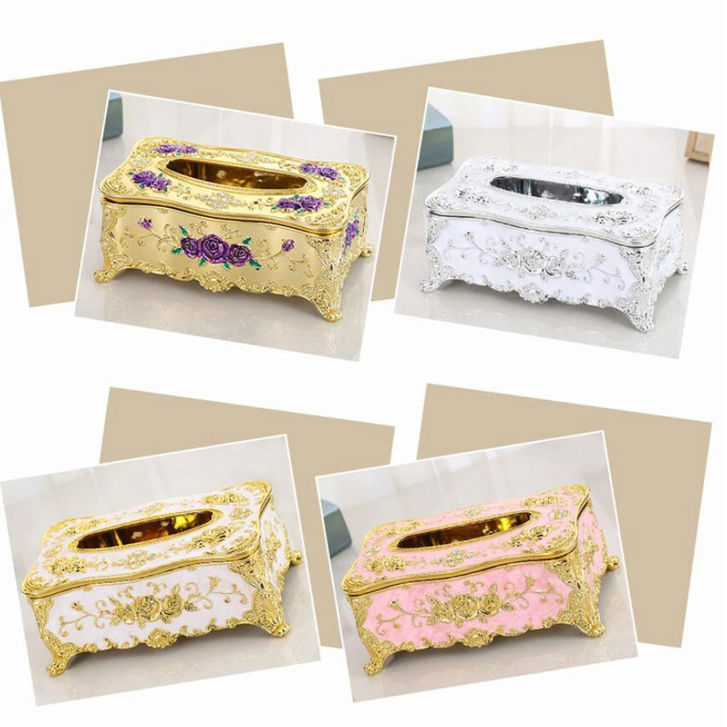 🎁European style tissue box creative acrylic retro living room kitchen