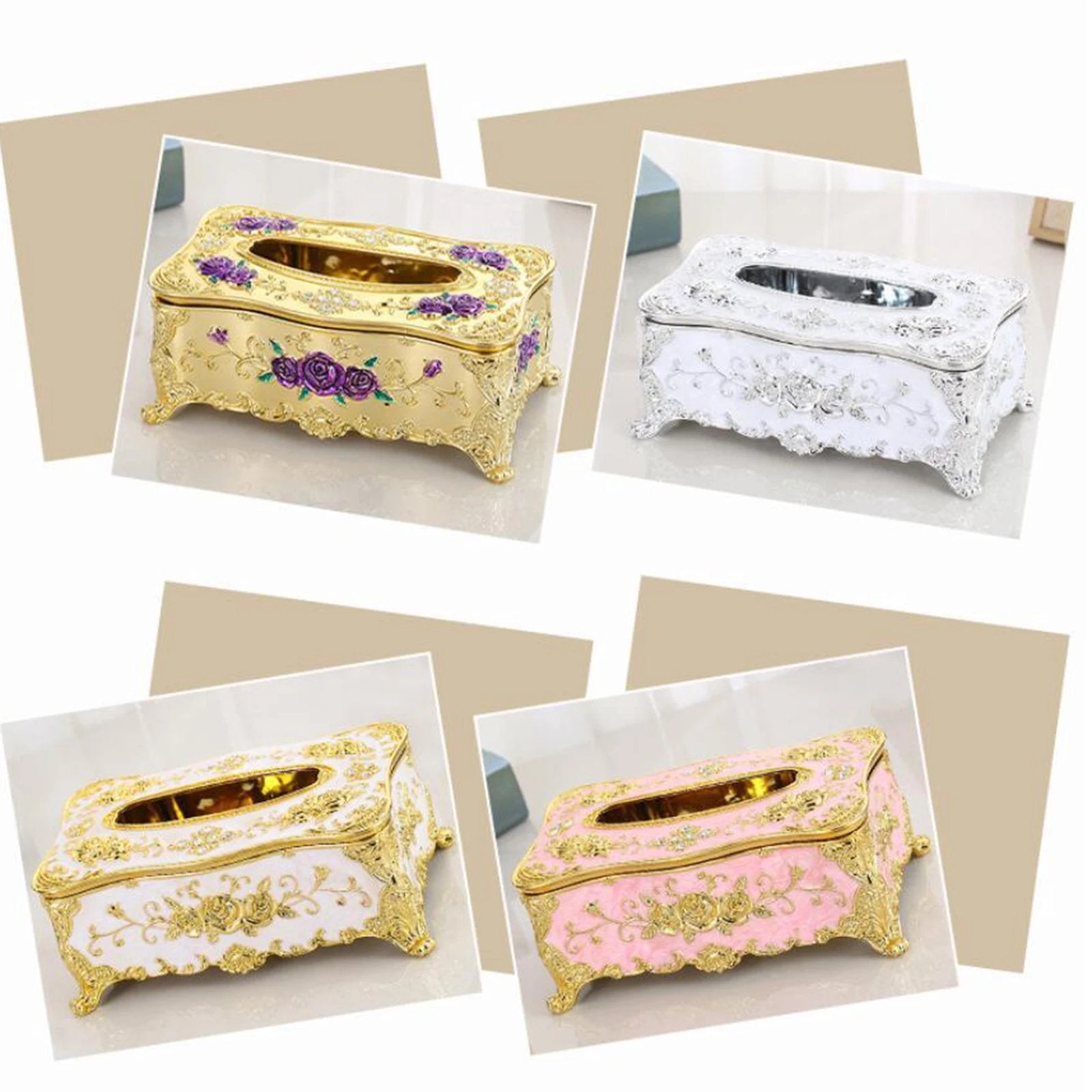 🎁European style tissue box creative acrylic retro living room kitchen