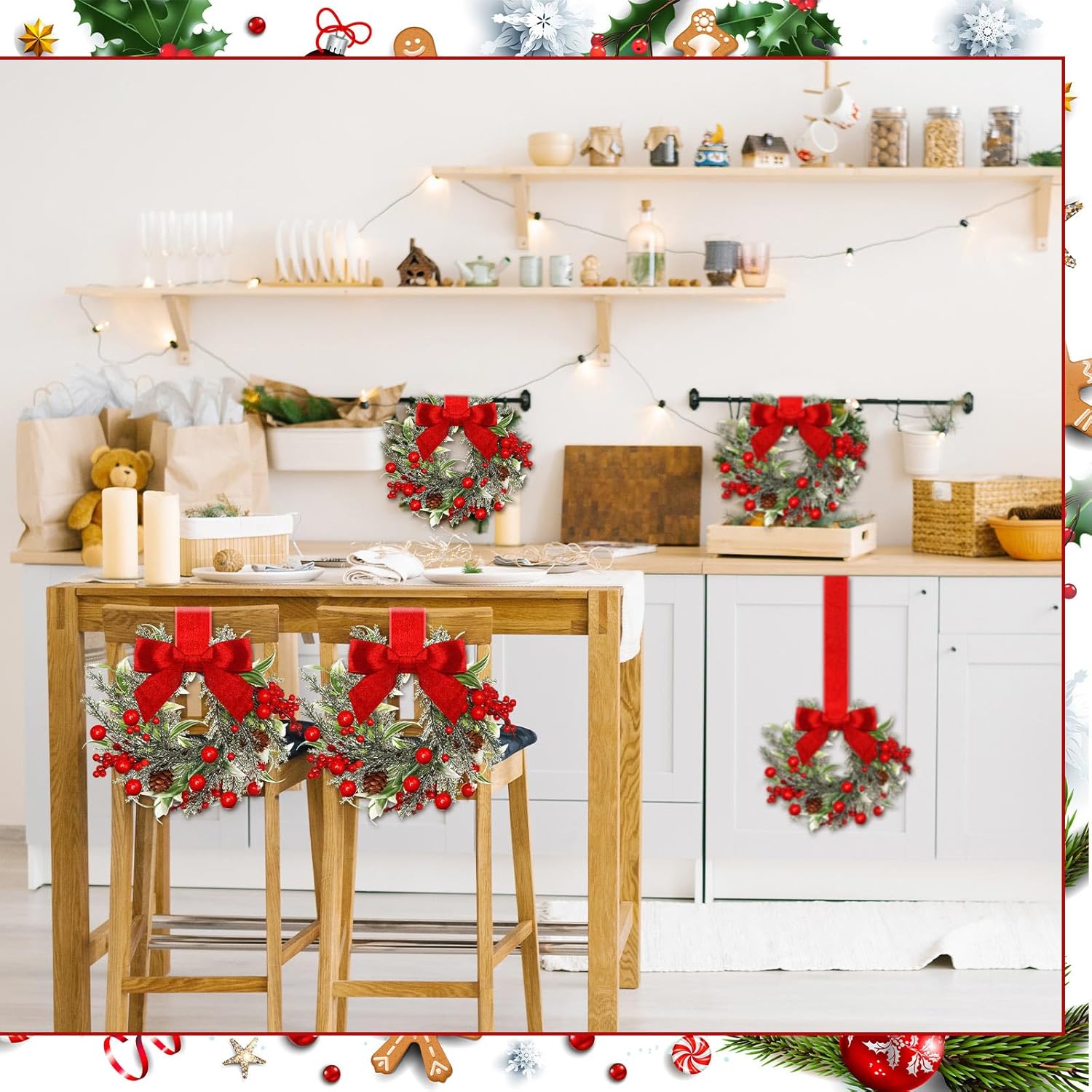 🔥 Almost Gone-💥🎀Mini Christmas wreaths for cabinets — the ultimate festive magic