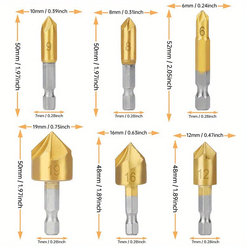 18pcs Drill Bit Collection/Pagoda Drill/Center Punch/Three-Point Woodworking Drill/Five-Blade Chamfering Tool/Wood Plug Drill