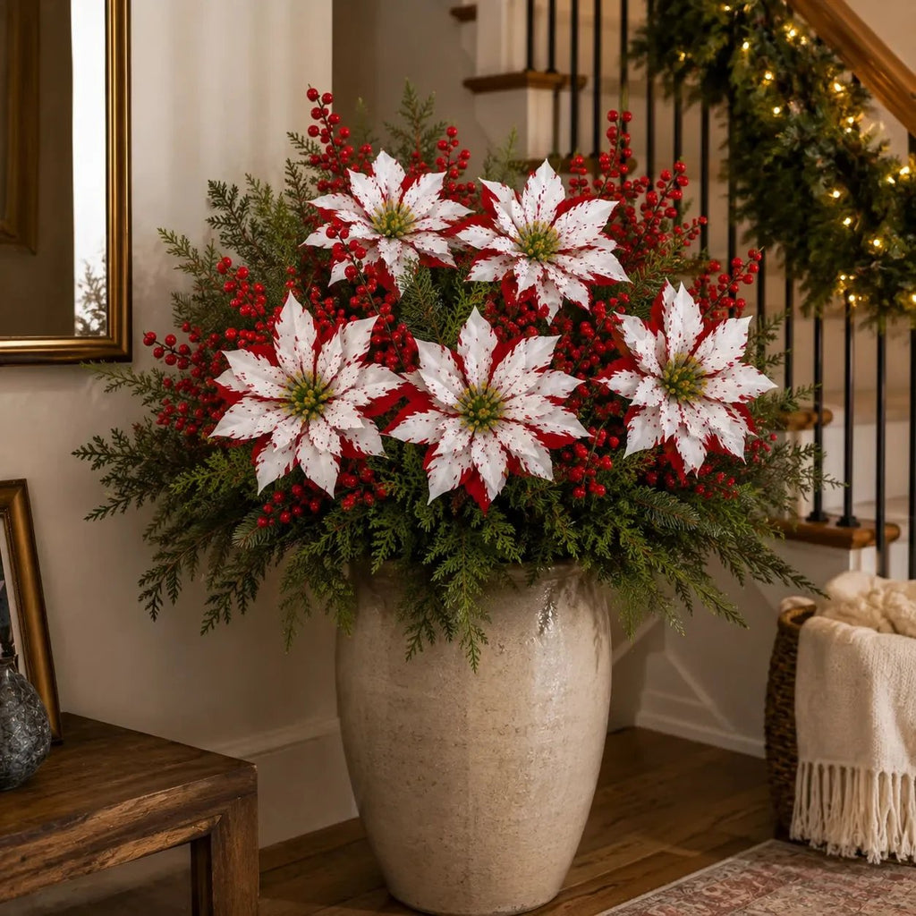 🎉❀🔥Christmas Poinsettia Planter Inserts