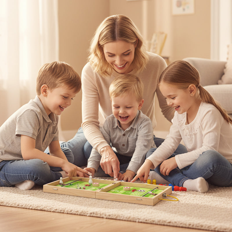 5-in-1 Foldable Wooden Board Game Set