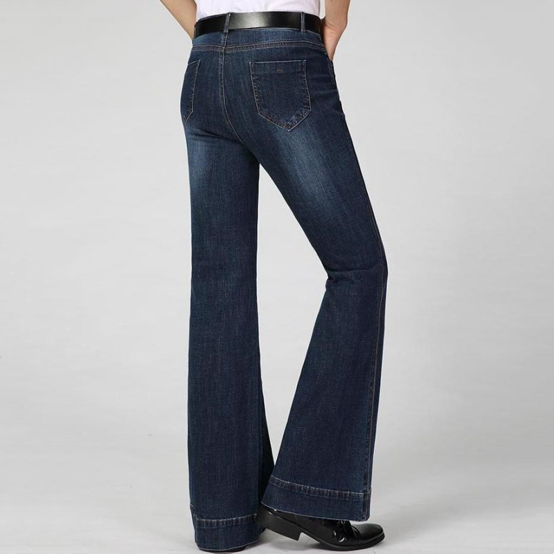 Men's Summer Breathable Mid-Rise Wide-Leg Flared Pants