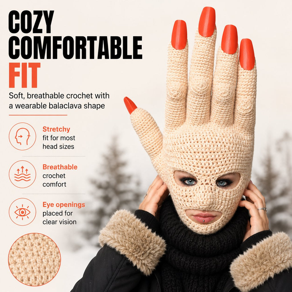 ✋ Handmade Giant Hand Crochet Balaclava