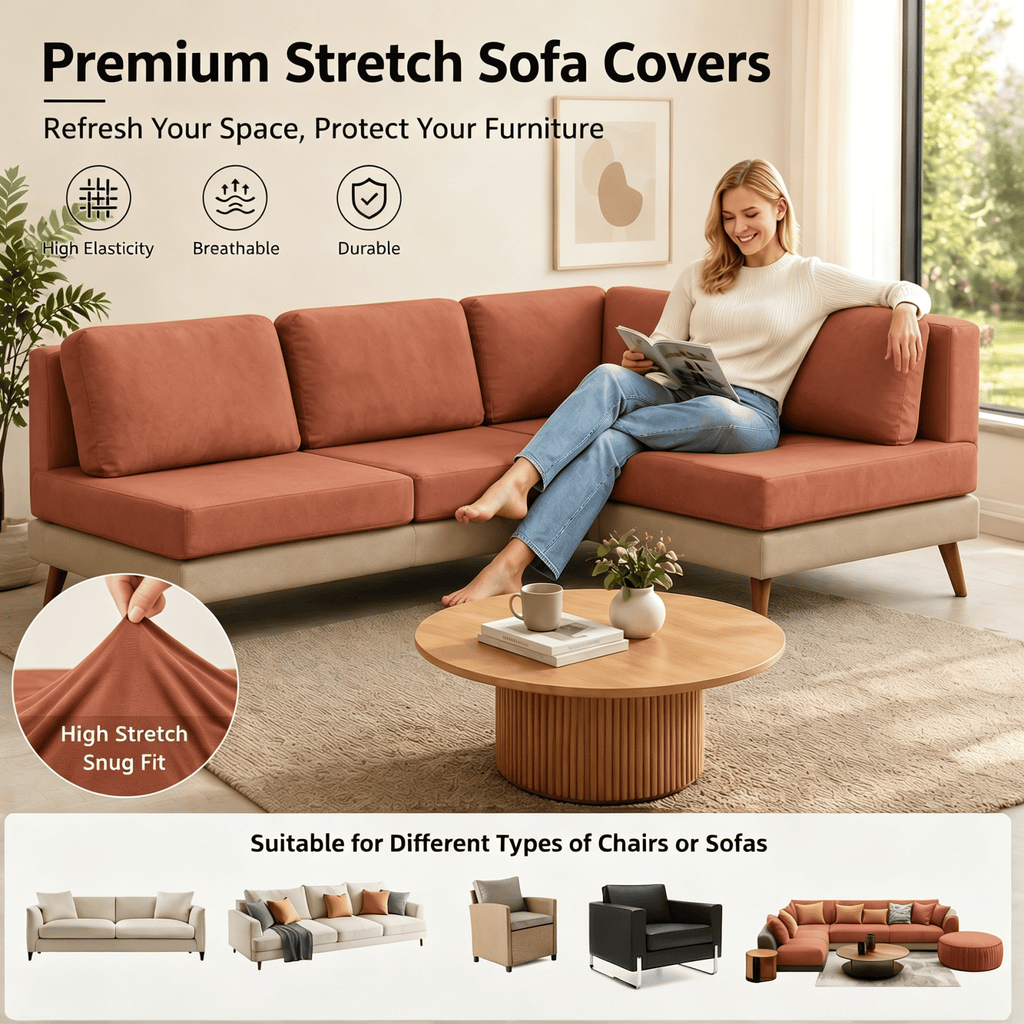 Stretch Sofa Cushion Covers Set (4 / 8 / 12 PCS) 🔥