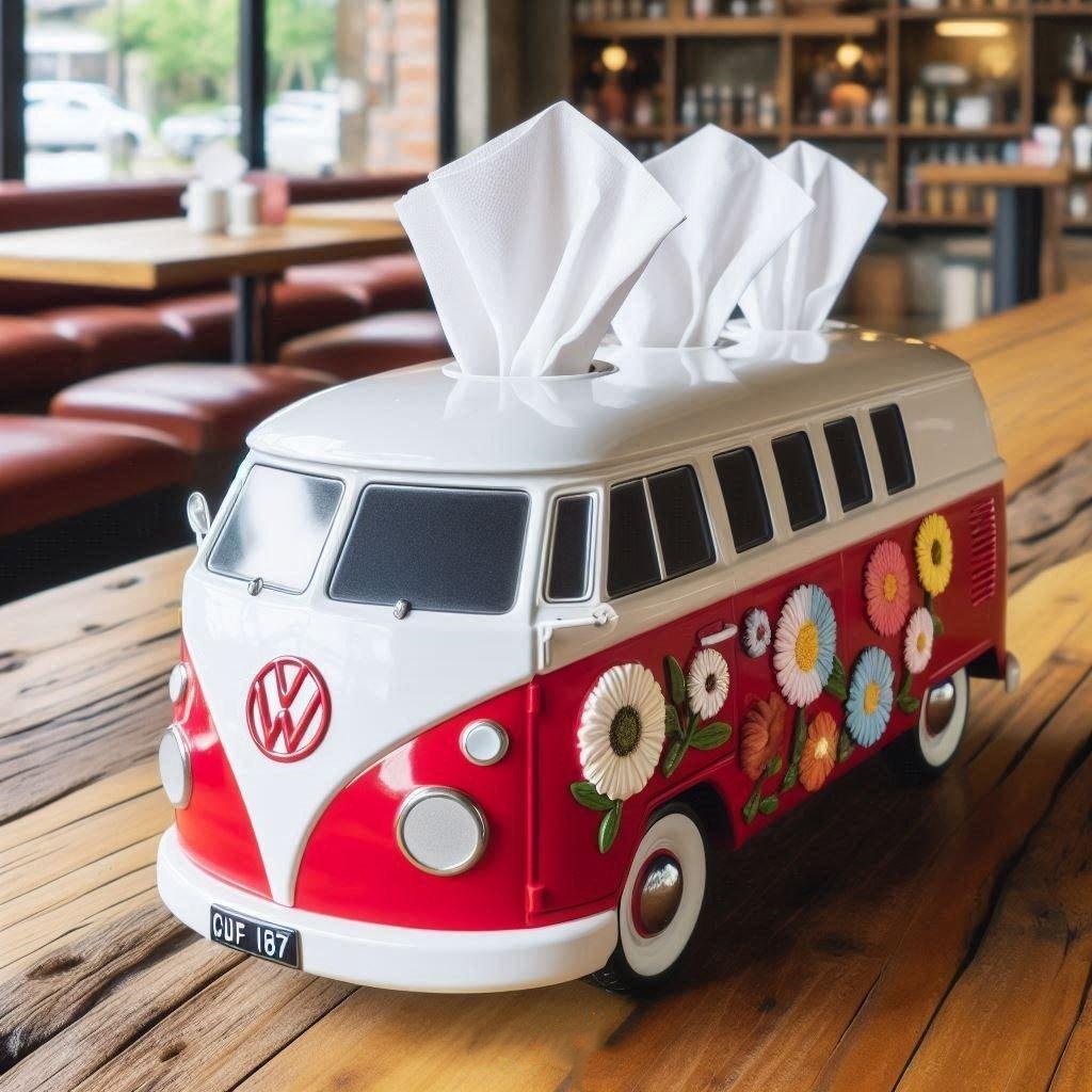 Creative Volkswagen Bus Shaped Tissue Box: A Fun and Functional Addition to Your Home