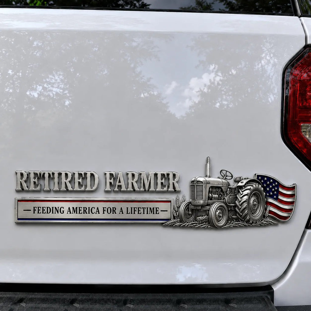 🏆Retired Farmer – Feeding America for a Lifetime Metal Emblem