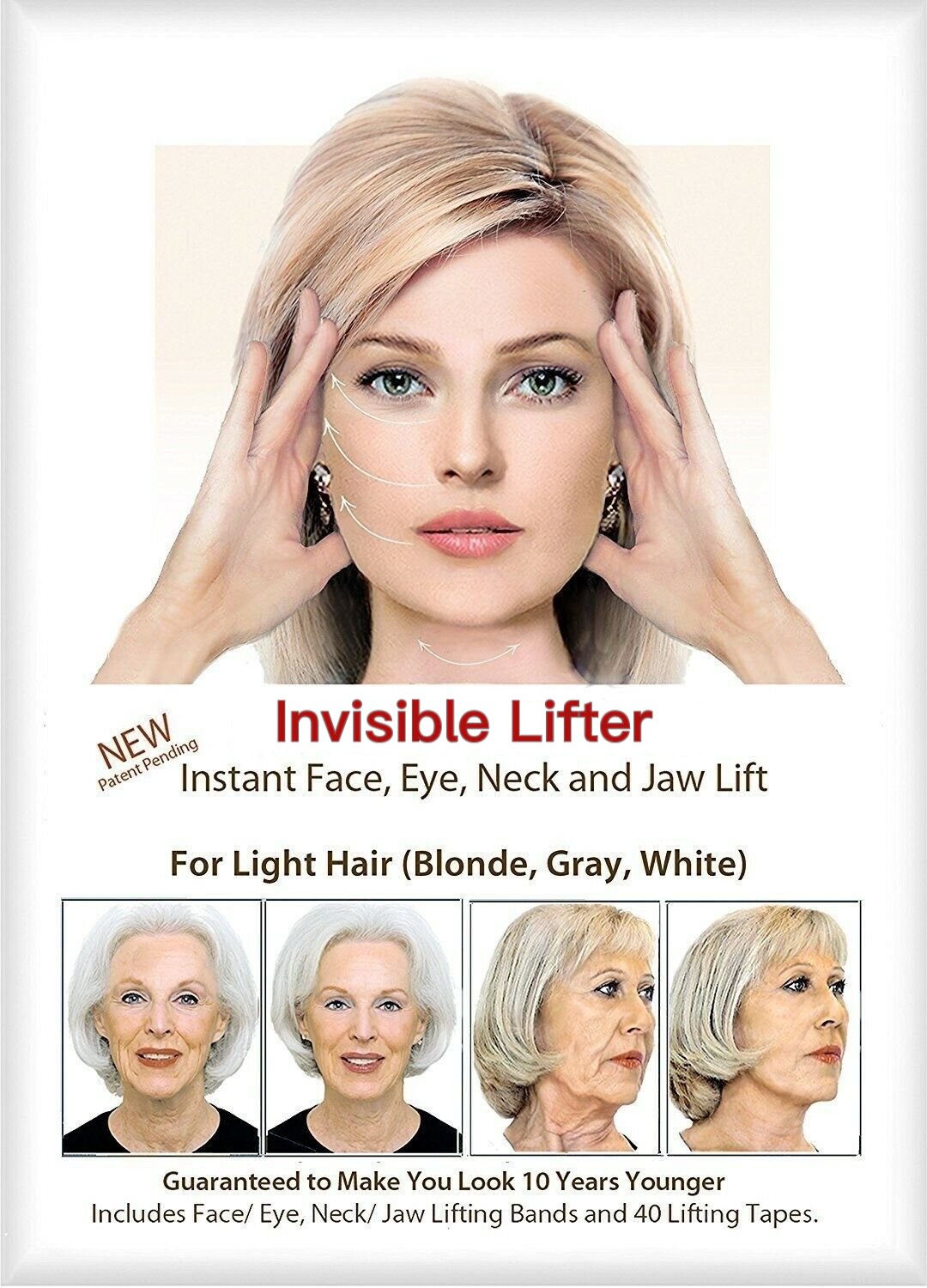 🔥New Ultra Invisible Waterproof Face Lift Stickers Complete Kit