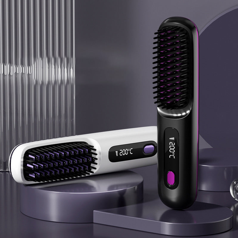 🔥🔥Wireless Ceramic Heating Hair Straightening Comb