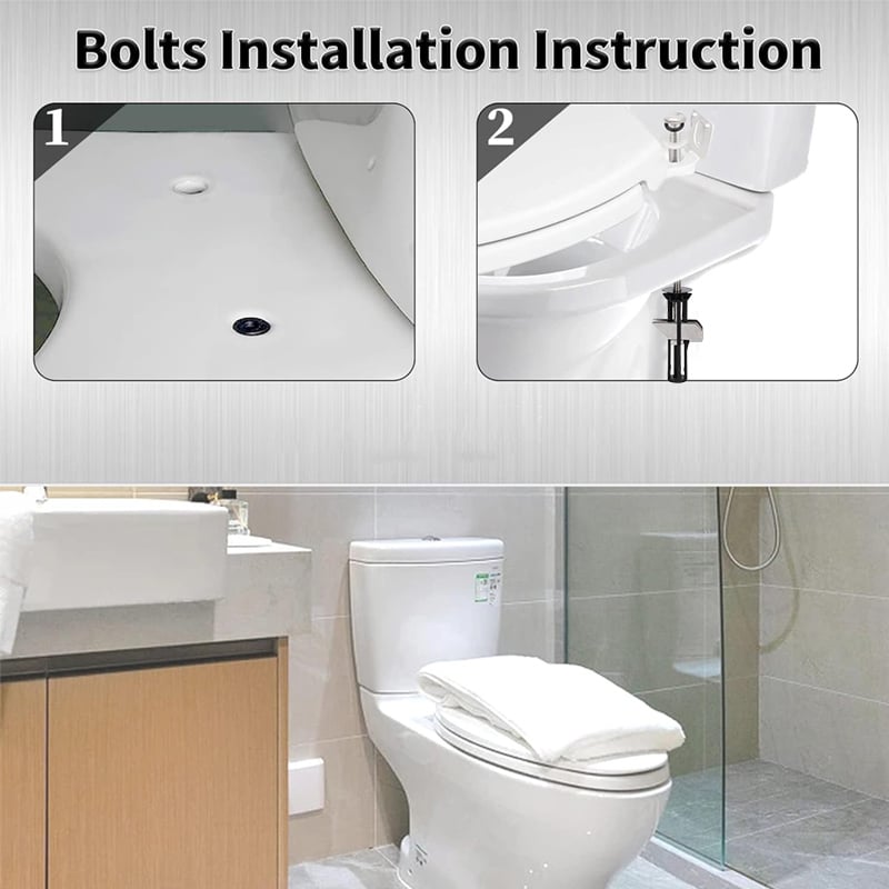 Universal Toilet Seat Bolt Kit - Quick Release & Easy Install