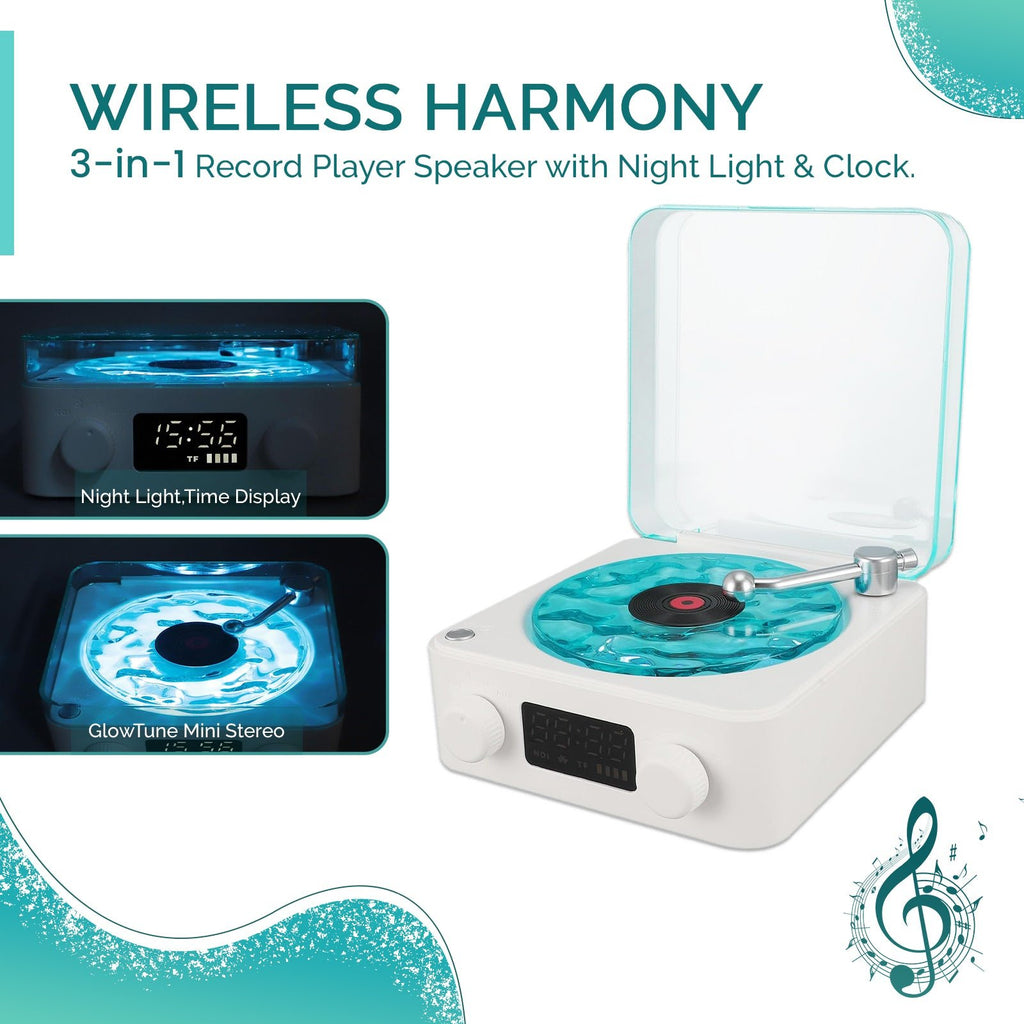 Bluetooth Lunar Waves Retro Vinyl Speaker