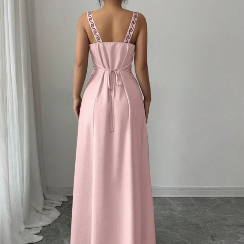 📢📢⏰Sleeveless V-Neck Floral Print Slit Dress