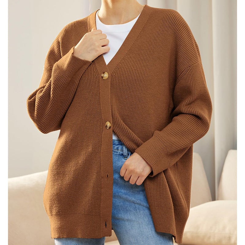 Fall-Winter Stylish Button Oversized Cocoon Cardigan