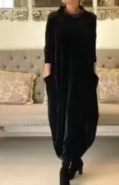 🍂Round neck slimming long dress