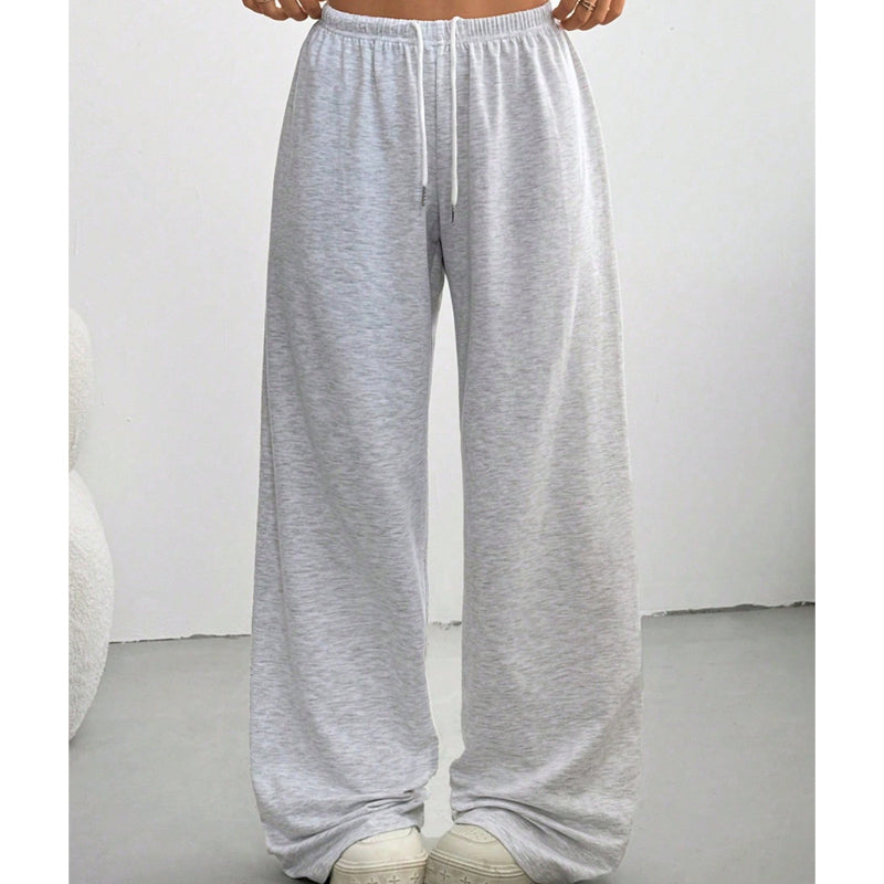 ✨Wijde Joggingbroek voor Dames met Hoge Taille – Comfortabele Sweatpants met Trekkoord voor Thuis en Onderweg