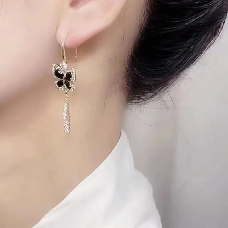 🎁Crystal Butterfly Tassel Earrings