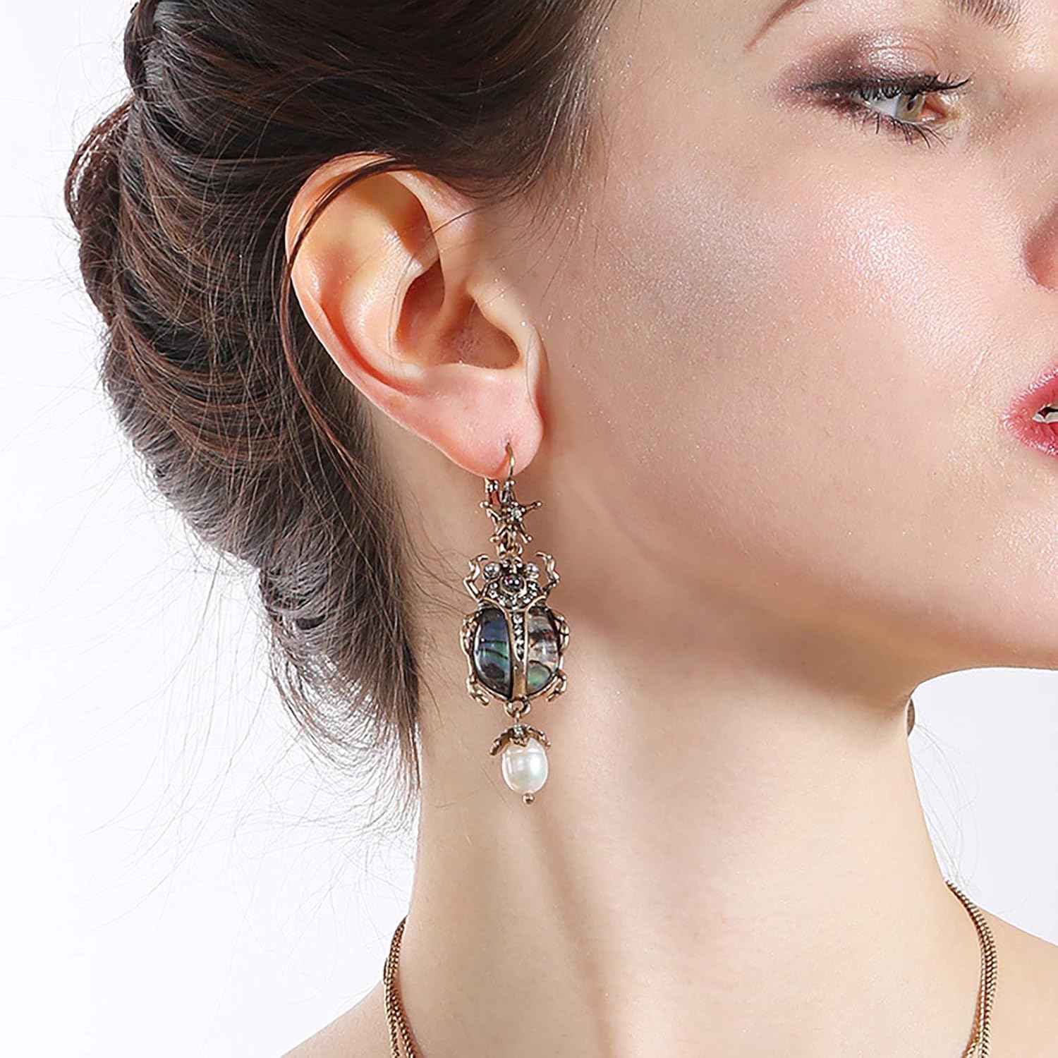 Vintage Beetle Bug Earrings