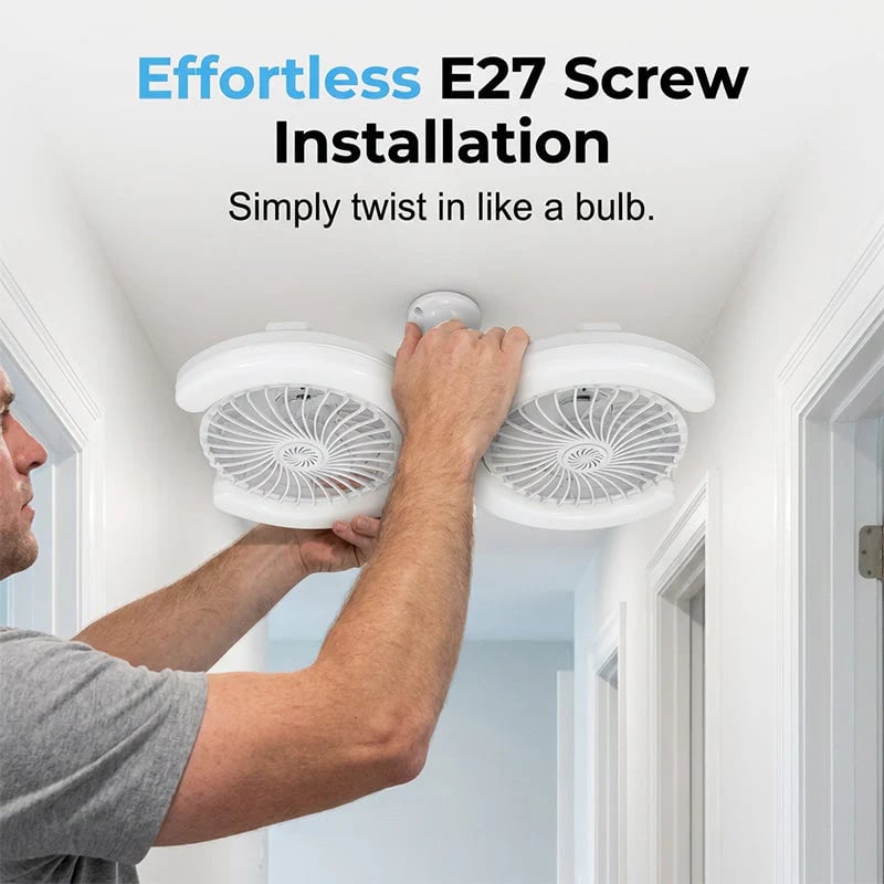 📢📢 ⏰Dual-Head LED Ceiling Fan with Light