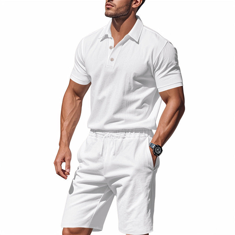 📢📢⏰Men's Casual Top & Shorts 2-Piece Set