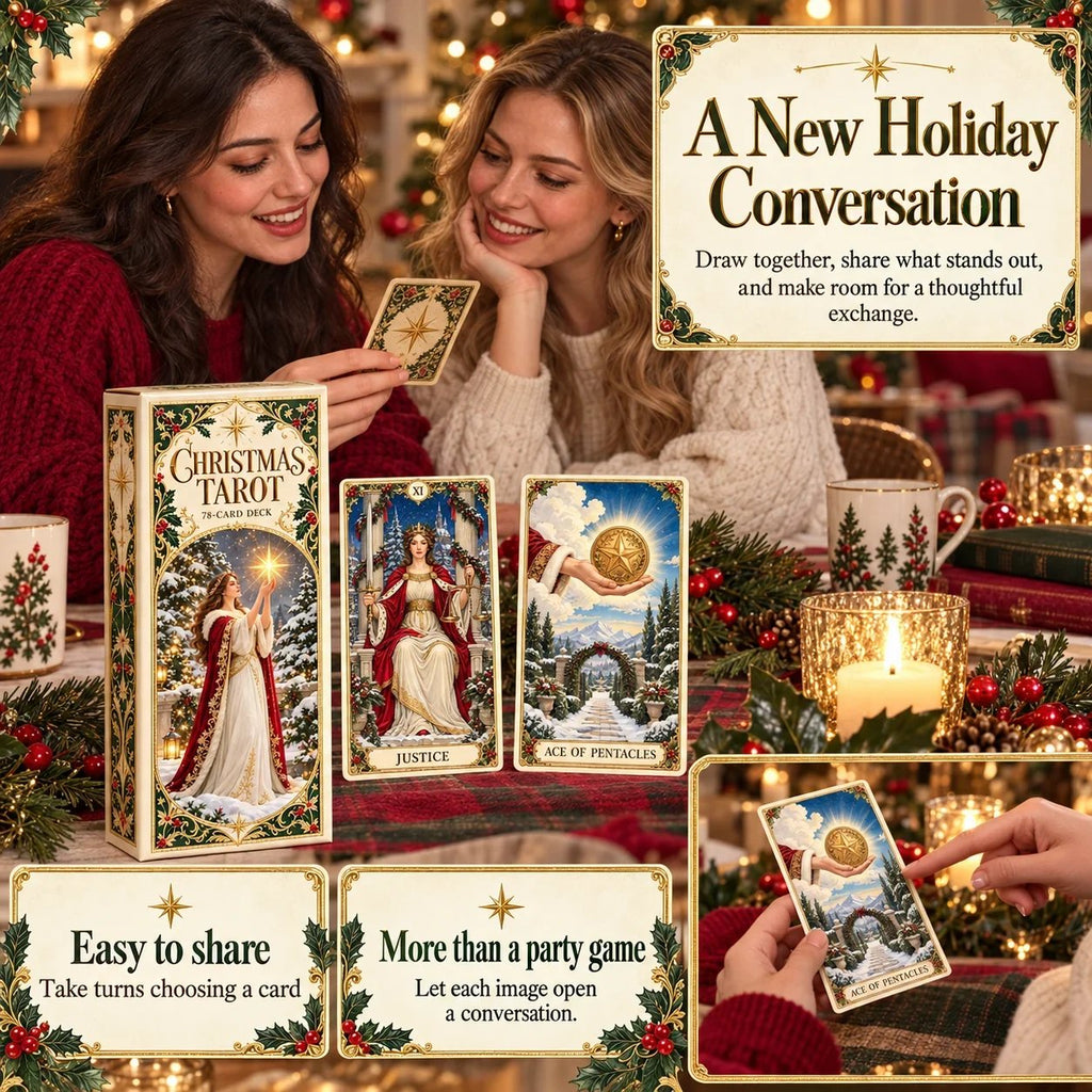 🔮 Yuletide Tarot Deck | 78 Festive Cards & A Guided 12-Day Holiday Ritual