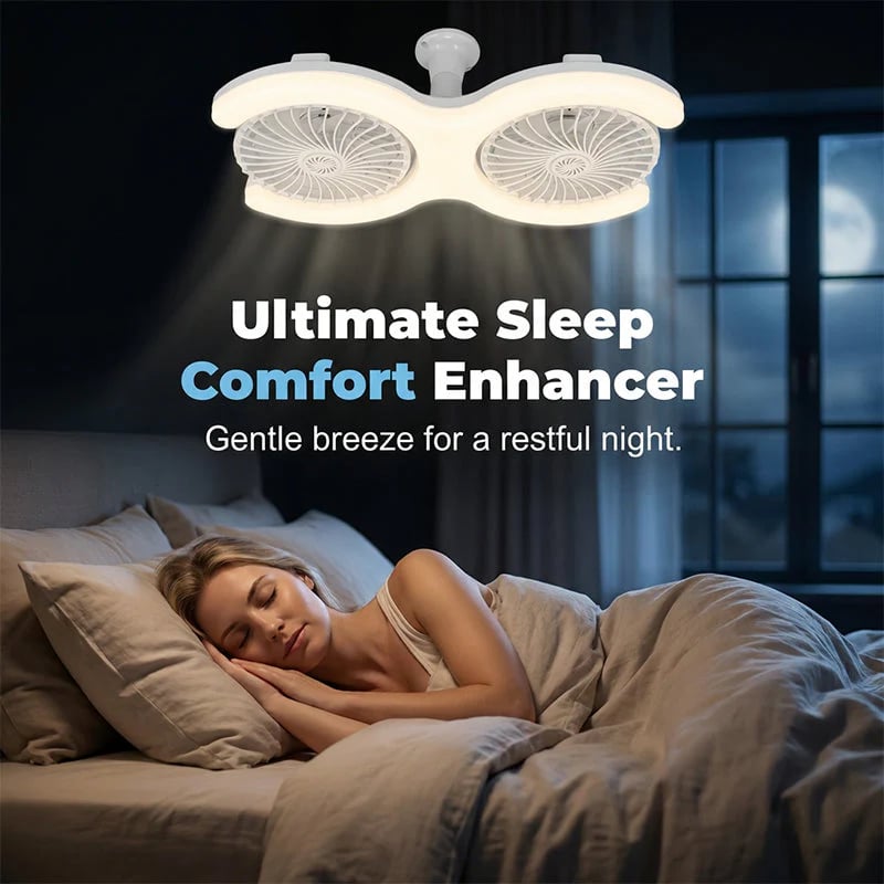 📢📢 ⏰Dual-Head LED Ceiling Fan with Light