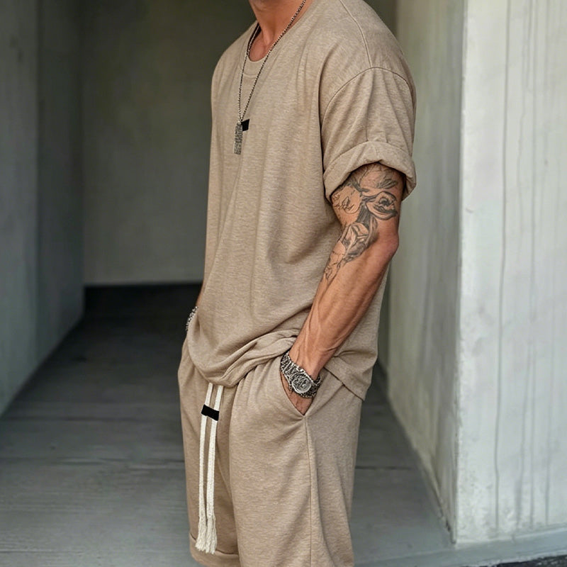 🎁💥Men's Casual T-Shirt & Shorts Set