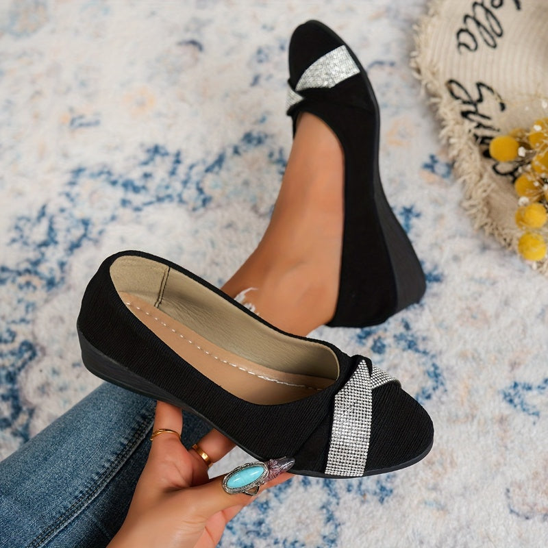 💕Women's Lightweight Fashion Rhinestone Wedge Shoes