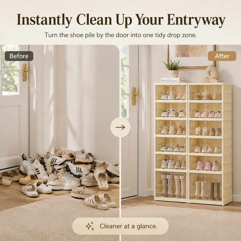 👟 Foldable Shoe Storage Cabinet