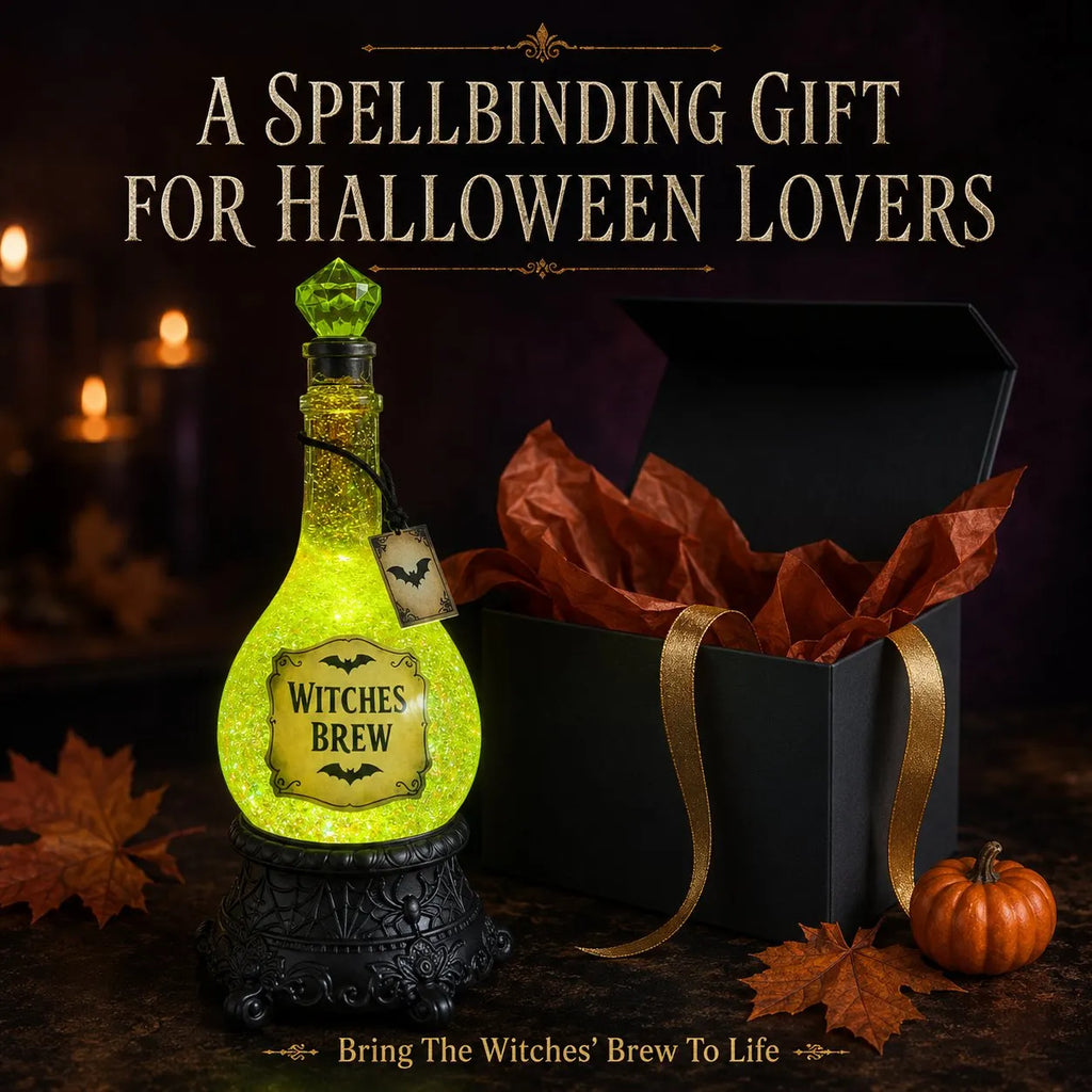 🔥HOT SALE🔥Lighted Witches’ Brew Poison Bottle Glitter Globe