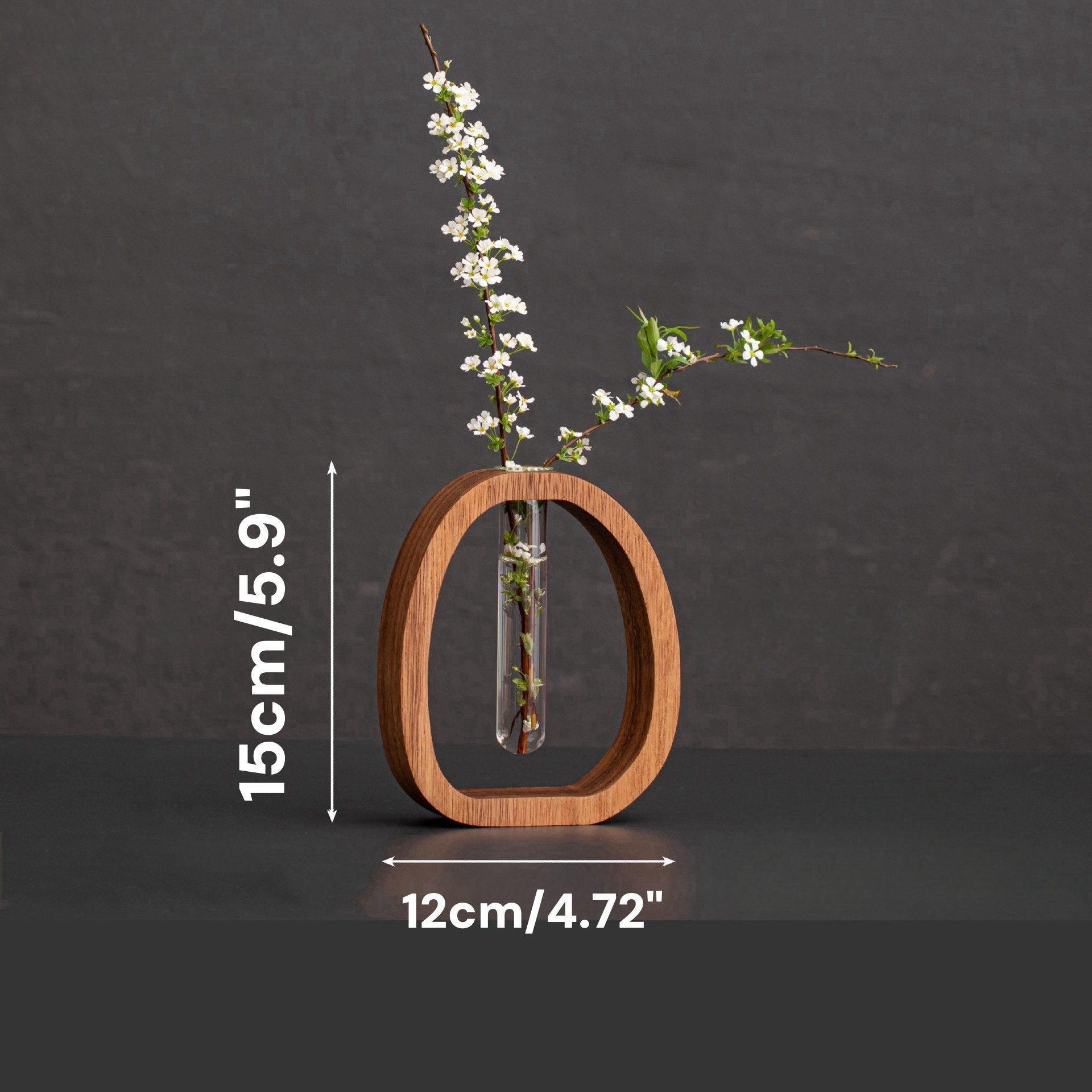 ✨Solid Wood Glass Vase