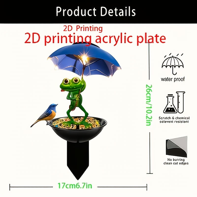 Outdoor Frog Image Light with Umbrella