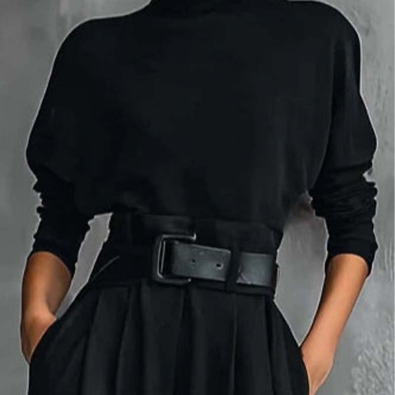 ⏰Women’s Elegant Turtleneck Top & High-Waist Pants Set 👚👖