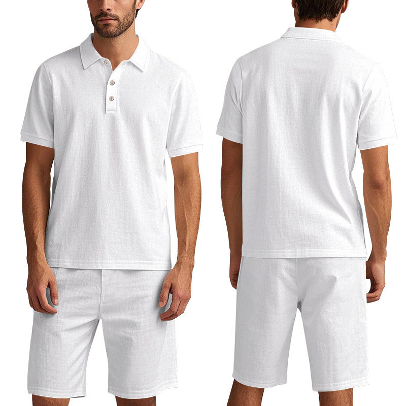 📢📢⏰Men's Casual Top & Shorts 2-Piece Set