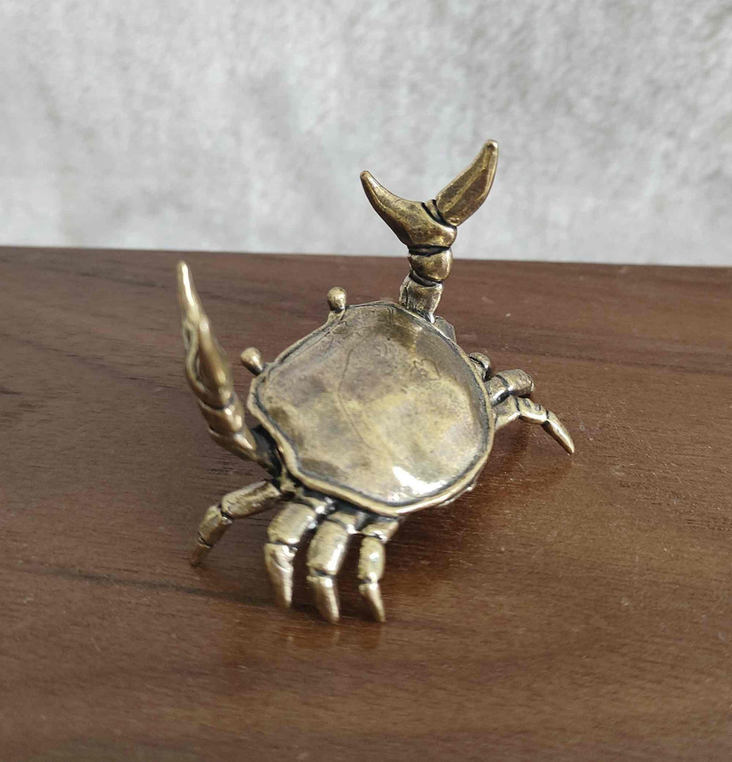 🔥Solid brass hand carved crab, tableware stops, pen stop