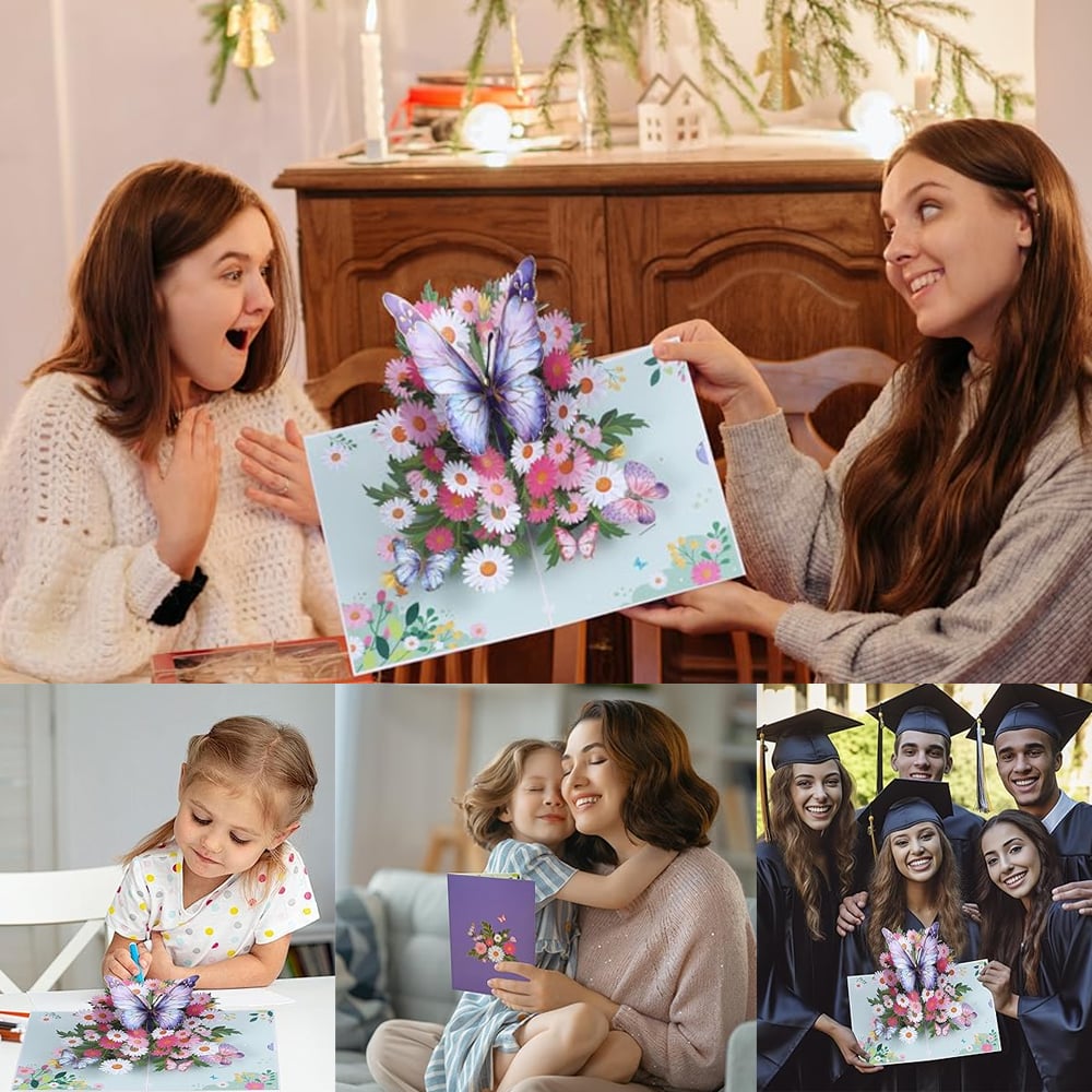 🦋 Surprise 3D butterfly pop-up greeting card