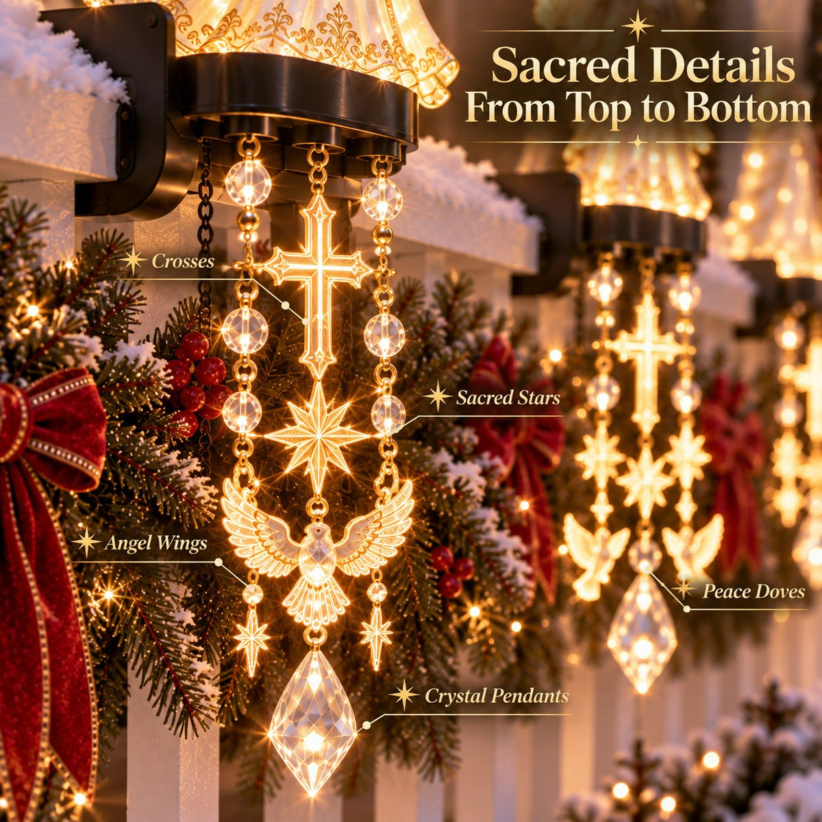 🎁🔥✨ Sacred Christmas Railing Lights