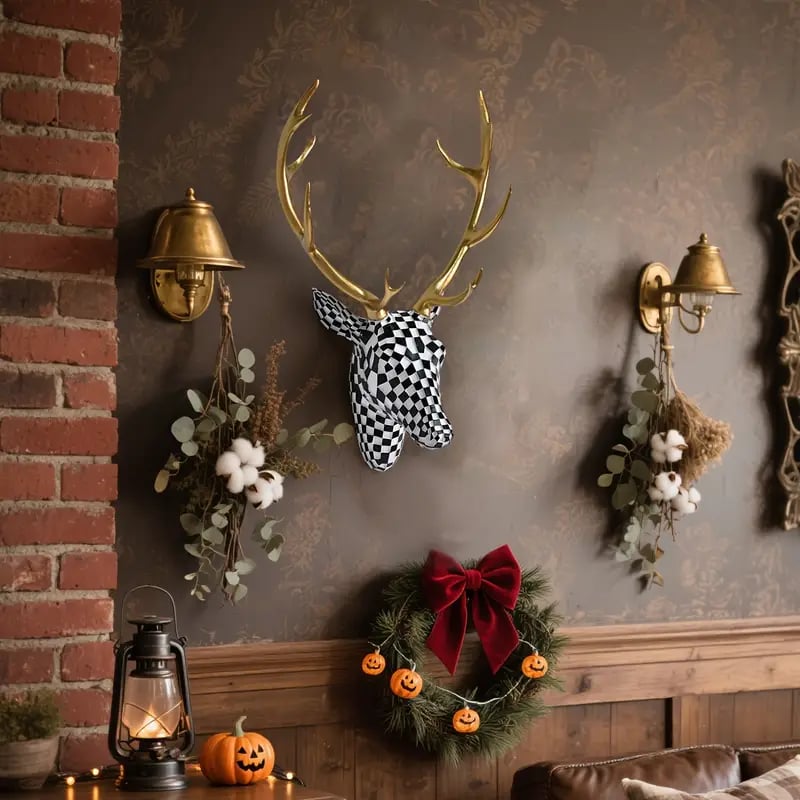 🦌Modern Mosaic Deer Head Wall Hanging Art Sculpture