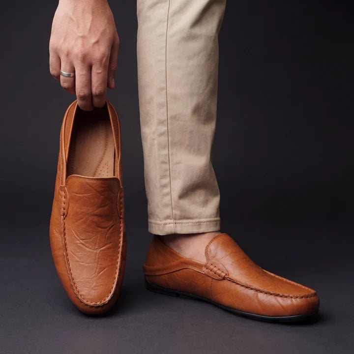 ❄️👞Heren Leren Loafers – Comfortabele Instappers met Klassieke Look voor Werk, Autorijden en Dagelijks Gebruik