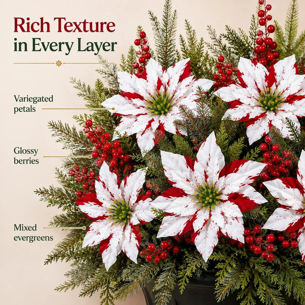 🎉❀🔥Christmas Poinsettia Planter Inserts