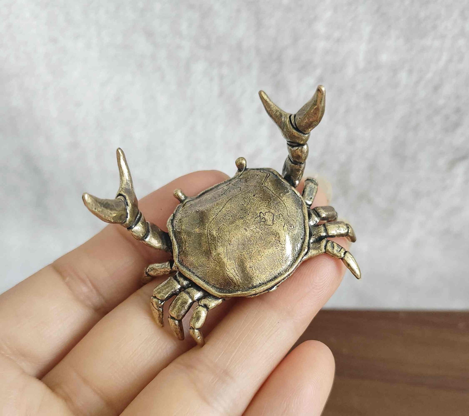 🔥Solid brass hand carved crab, tableware stops, pen stop