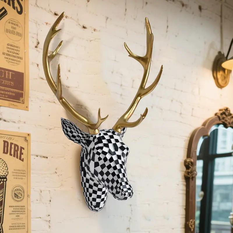 🦌Modern Mosaic Deer Head Wall Hanging Art Sculpture