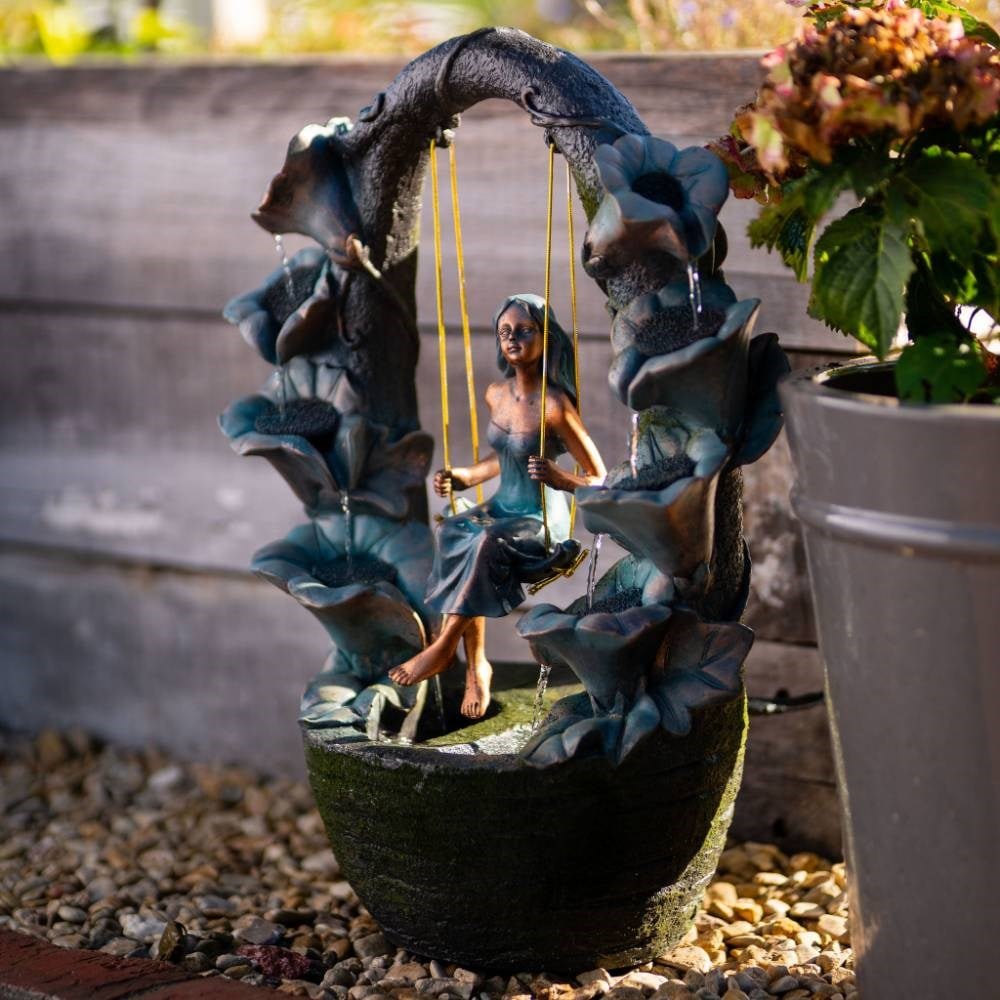 Secret Garden Swing Cascading Water Feature