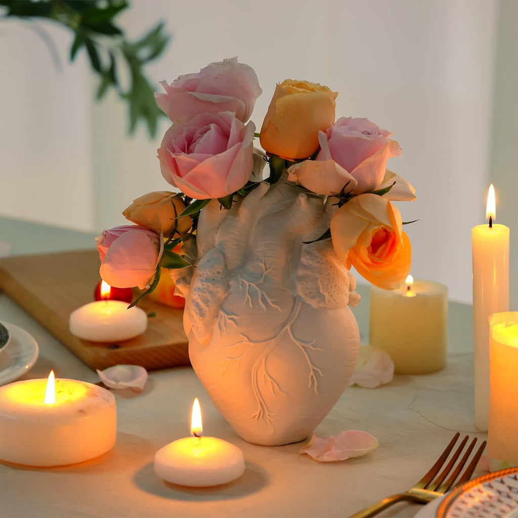 🎃White Heart Irregular Creative Art Vase