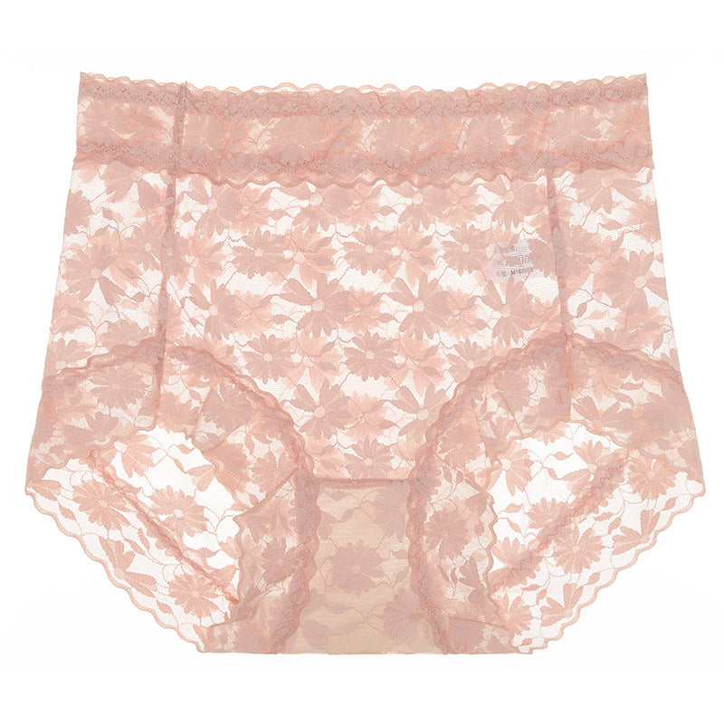Sexy Seamless Thin Lace Silk Care Panties