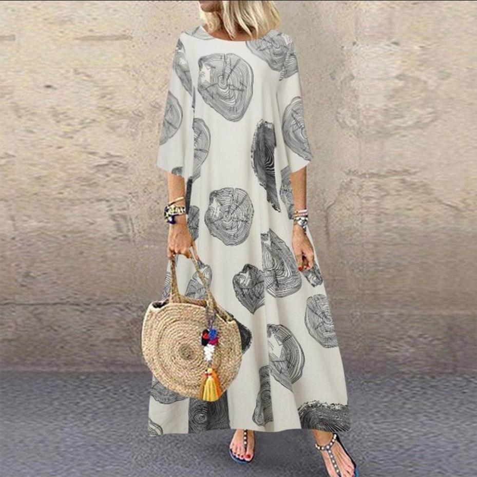🔥Summer Hot Sales - 49% OFF👉LADIES PRINTED SUMMER CASUAL POLKA DOT MAXI DRESS