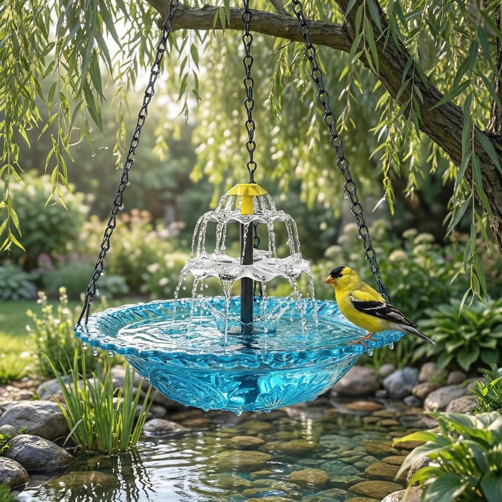✨🐦Solar Cascade Hanging Bird Bath Fountain