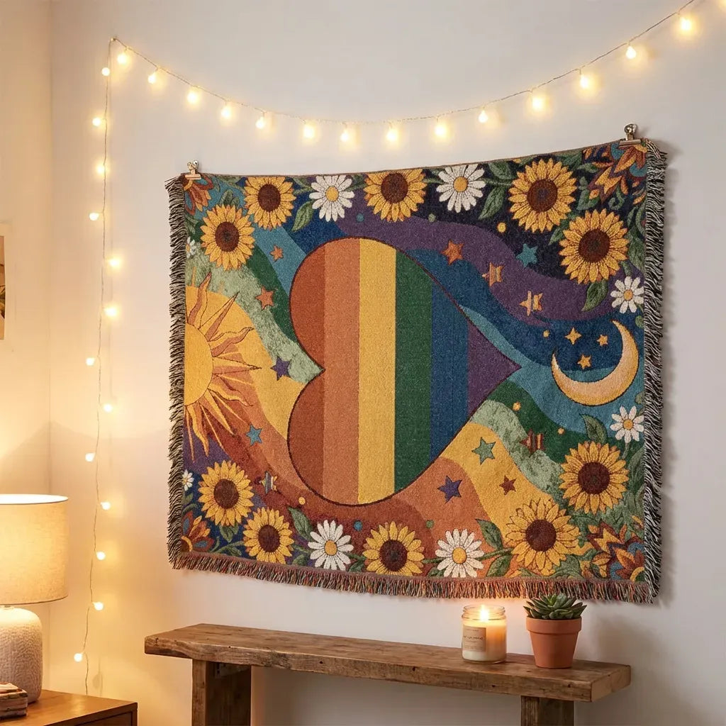 🏳️‍🌈Handmade Woven Pride Blanket | For Belonging, Visibility & Unapologetic Self-Expression