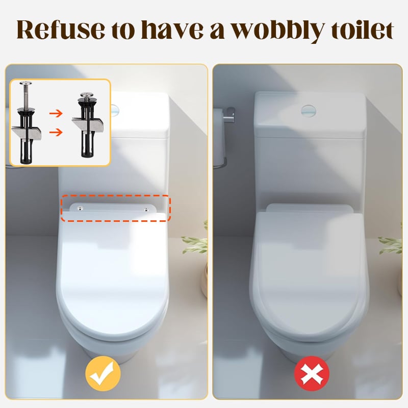 Universal Toilet Seat Bolt Kit - Quick Release & Easy Install