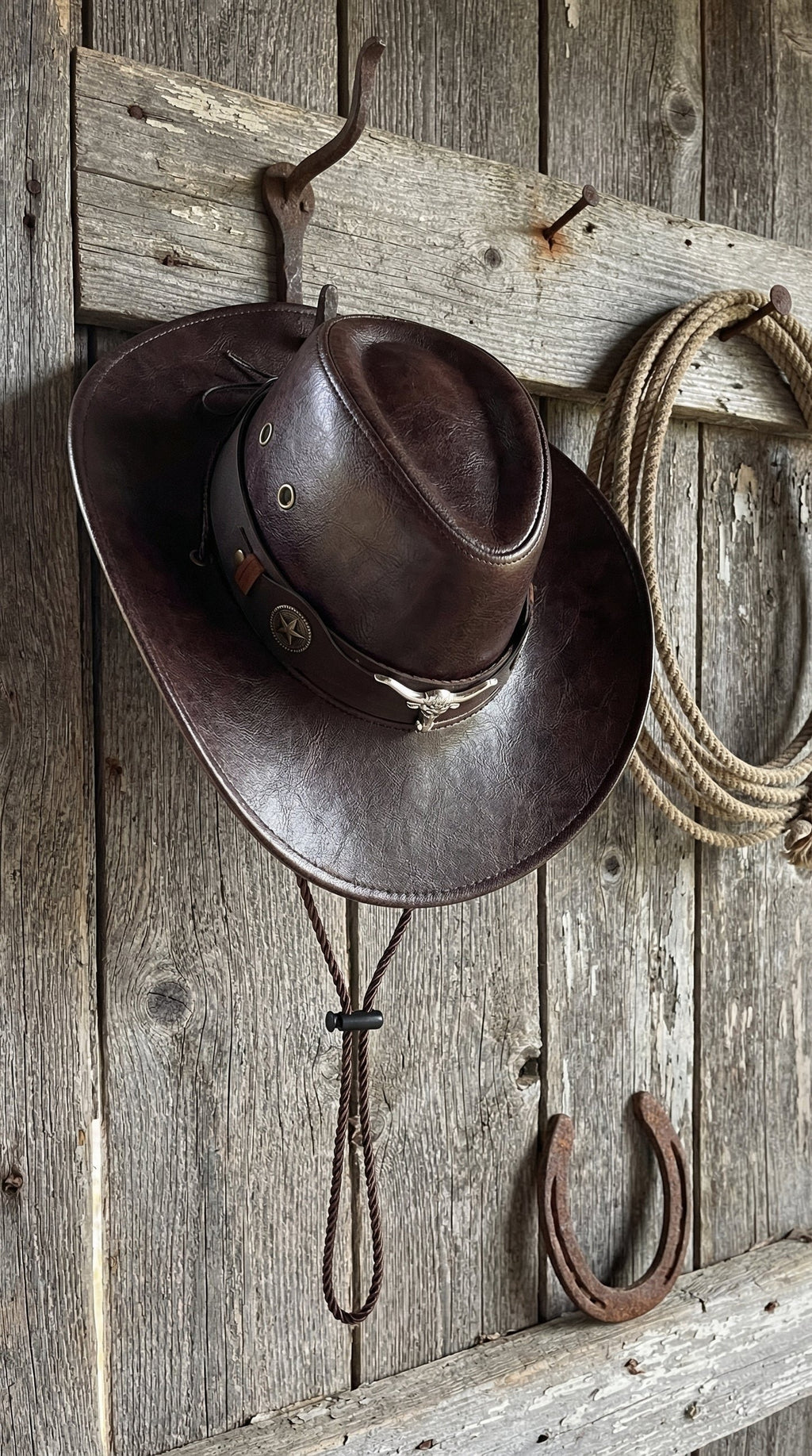 🔥Premium Handcrafted Leather Cattleman Hat – Authentic Western Outback Style